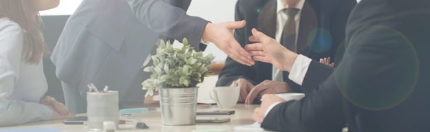 Handshake on a business