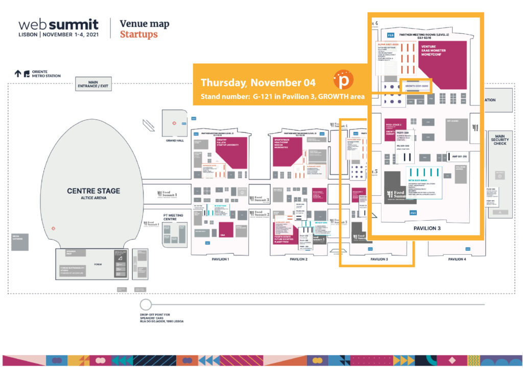 Web Summit Lisbon - Pangeanic's map