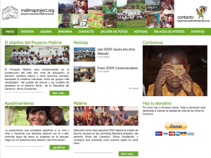 The malima project website screenshot
